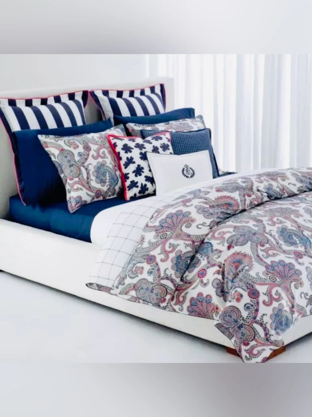 NWT❤️Lauren Ralph Lauren Carter Multi Paisley 3 Pc Full/Queen Duvet Cover Set